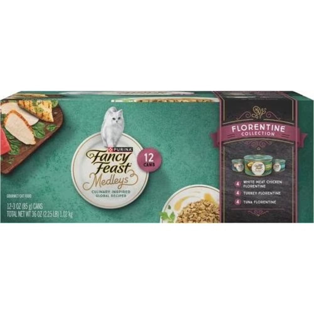 Purina Fancy Feast Medleys Florentine Collection Wet Cat Food 3 oz 12 Cans